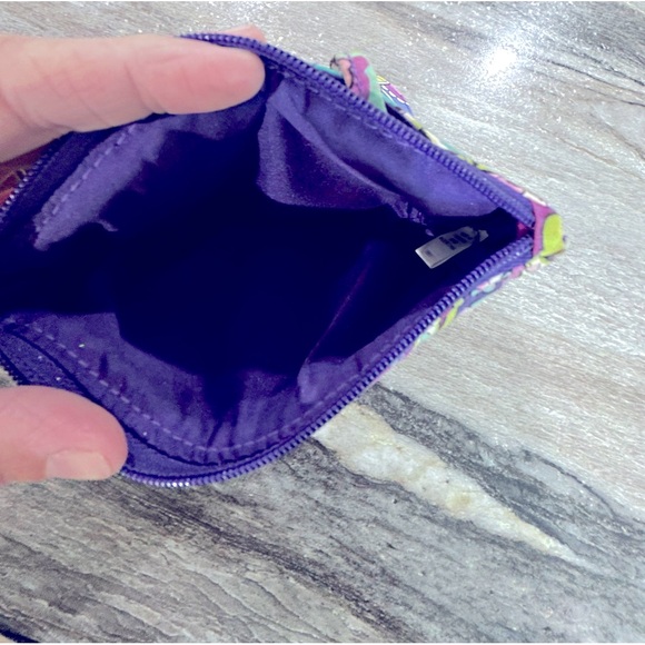 VERA BRADLEY Zip Cosmetic HEATHER Make Up Bag Travel Case with attached mirror. - Picture 2 of 7